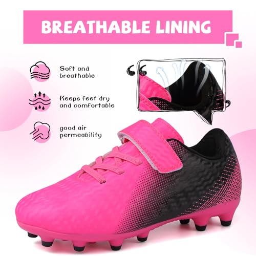 CBUSTER Kids Soccer Cleats Boys Girls Football Shoes with Socks Youth Soccer Shoes AG2