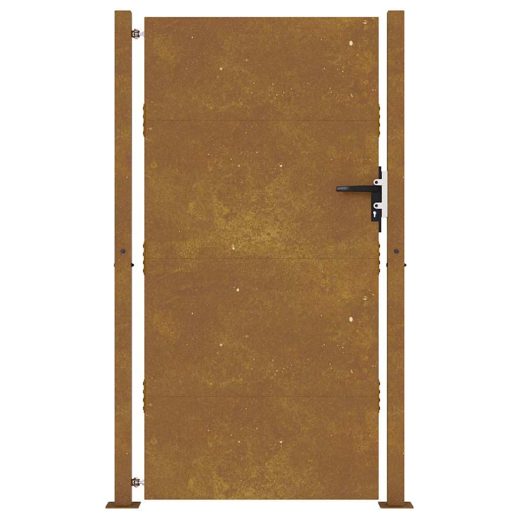 vidaXL Portail de Jardin Acier Corten 100x175 cm avec Serrure