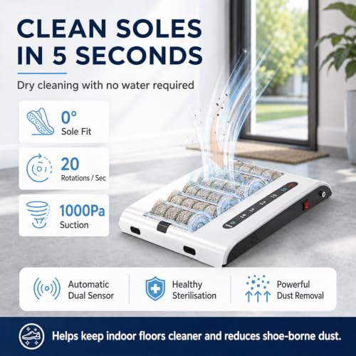 Limpiador automático de suelas con desinfección UV y sensor para el hogar y hostelería 4