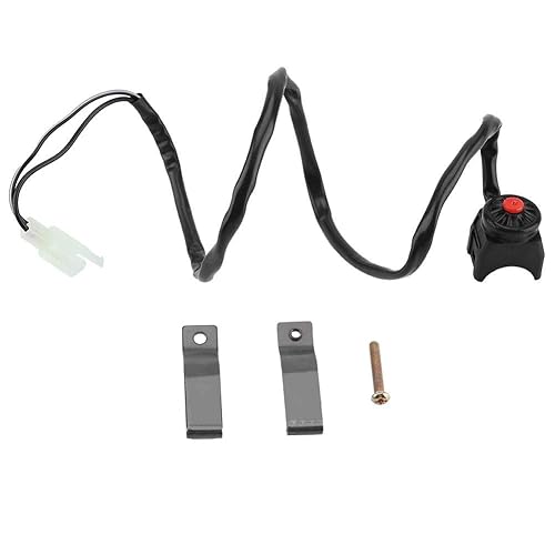 Interruptor de bocina de manillar de motocicleta de 78 pulgadas, 0.866 in, interruptor de luz de parada universal para motocicleta, bicicleta, ATV
