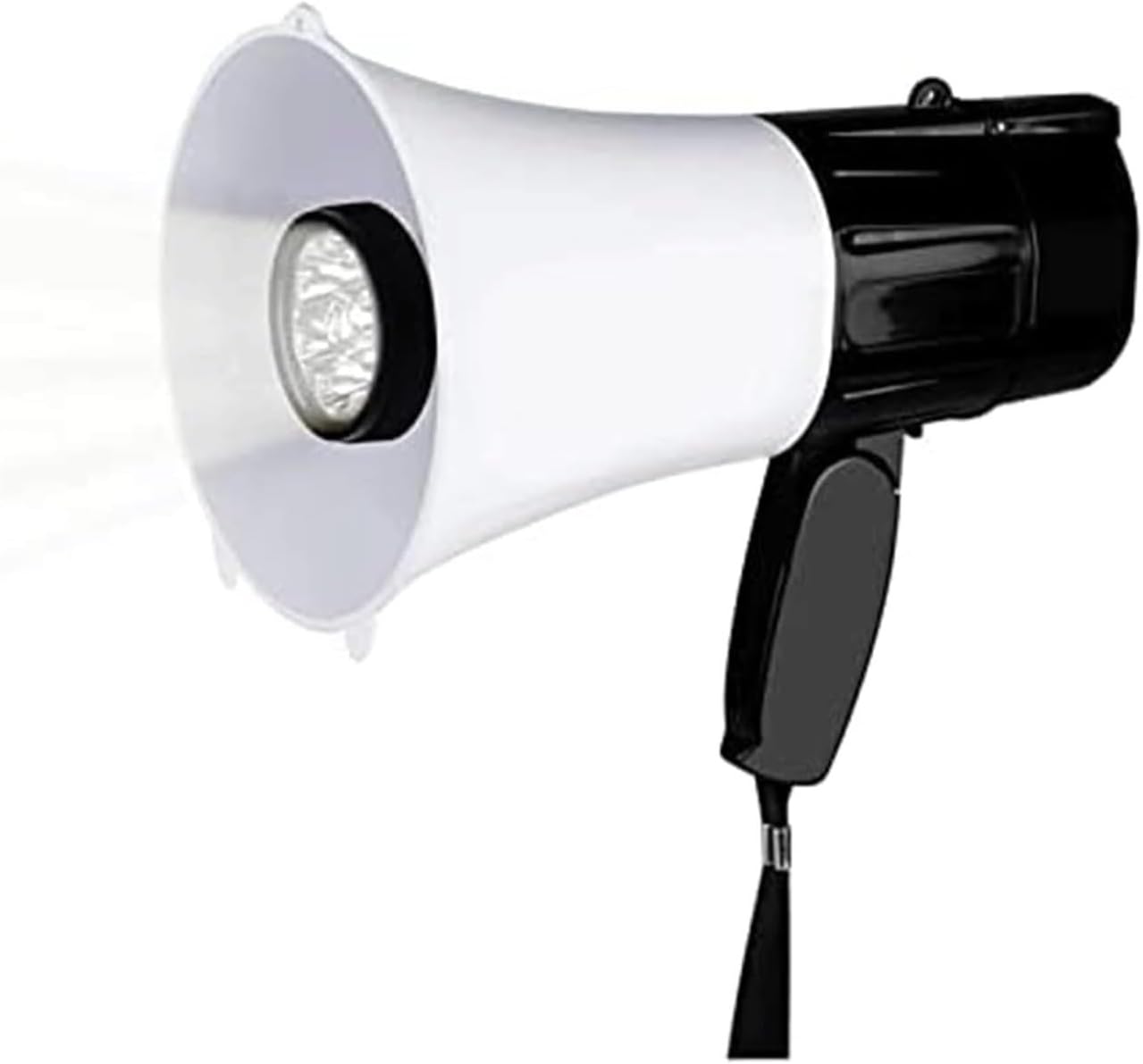 Cheerleading Megaphone Speaker Foldable Handle Megaphone 30w Portable Recording Bullhorn Speaker with led Light for Teaching Speech Safety Drills Bullhorn