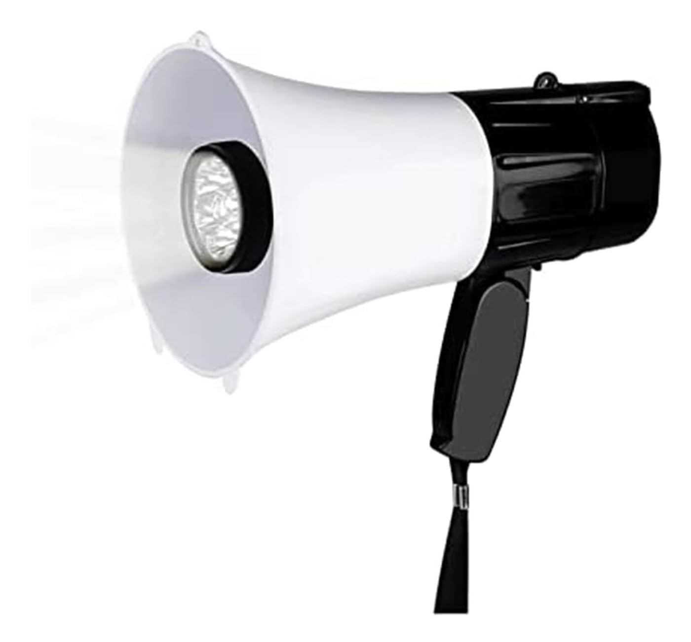 Megaphone Bullhorn Składany uchwyt Megafon 30 W Przenośny głośnik Bullhorn do nagrywania ze światłem LED nauczania mowy Uprawiania Sportu