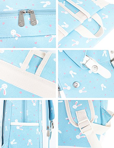Image of Leaper Cute Laptop Backpack Canvas Bag Daypack Satchel
