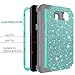 LONTECT Compatible Galaxy S8 Plus Case Luxury Glitter Sparkle Bling Heavy Duty Hybrid Sturdy High Impact Shockproof Protective Cover Case for Samsung Galaxy S8 Plus - Shiny Teal