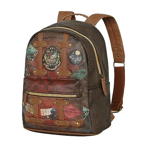 Harry Potter Railway-Mochila Fashion, Marrón, 24...