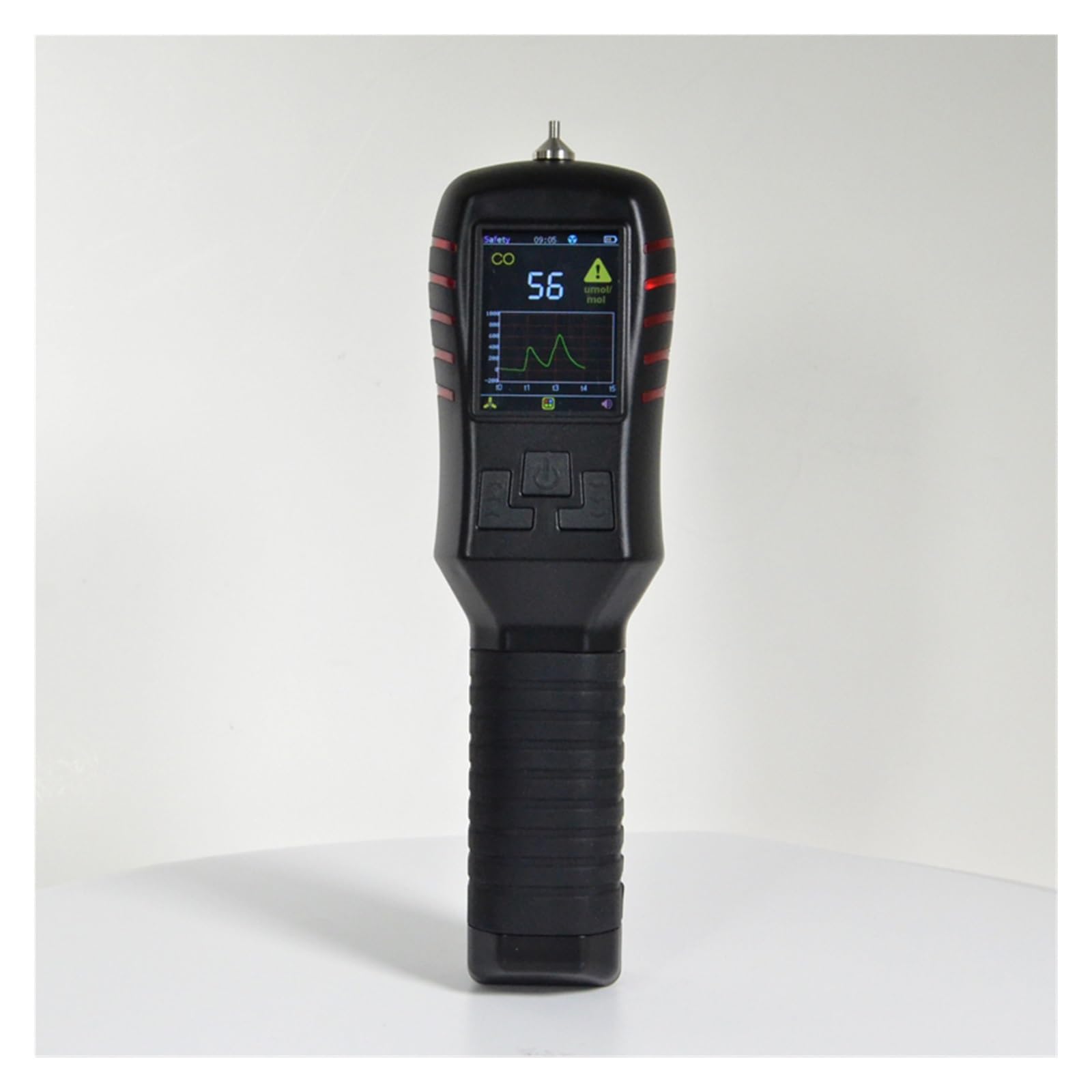 Détecteur de Fuite gaz Portable 3% FS Moniteur Multi-gaz Rechargeable avec écran LCD Couleur Surveillance