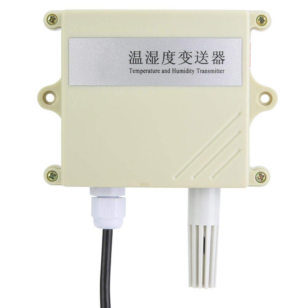 Sensor de Temperatura, 4-20mA Alta Precisión IP65 Impermeable Montado en la Pared Colector de Temperatura y Humedad Transmisor/Sensor Higrómetro Termómetro Prueba Humedad Ambiental para Invernaderos