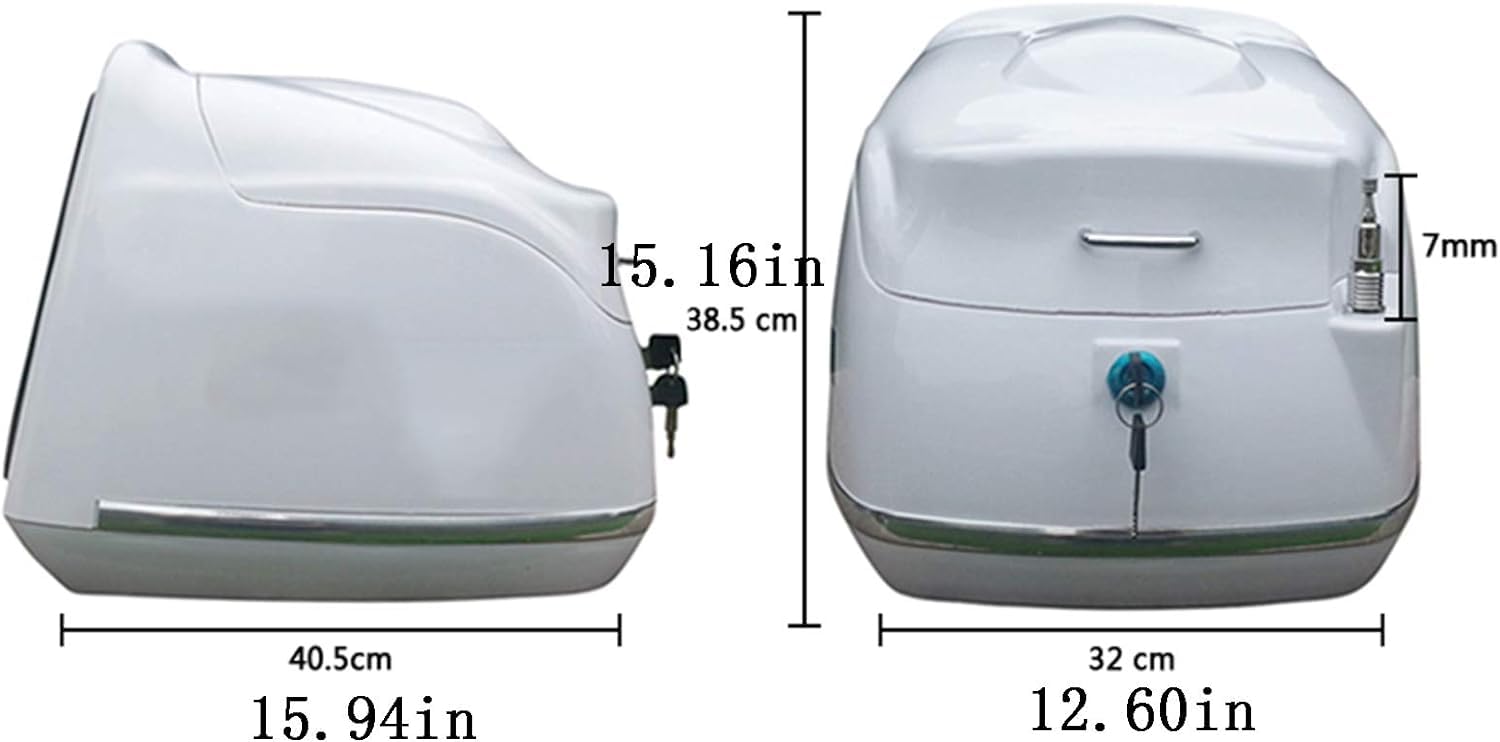 VECNUM Topcase Motorradkoffer Top Case Box, Top Case Universal, Für Roller, Motorrad, Mofa & Quad Aufbewahrungskofferroller Kann Helme
