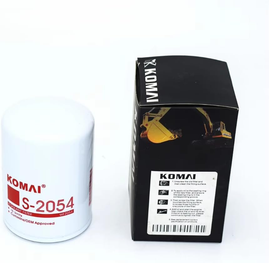 Coolant Filter Compatible with Komatsu 258264 AR87112 AR89379 600-411-11601 26550001 WF2054