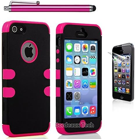iPhone SE Case, for iPhone 5s 5 SE Limecase [JTD Series] Slim Fit Heavy Duty Protection Case Shockproof Hard Rugged Ultra Protective Back Rubber Cover with Dual Layer Impact Protection(Pink)