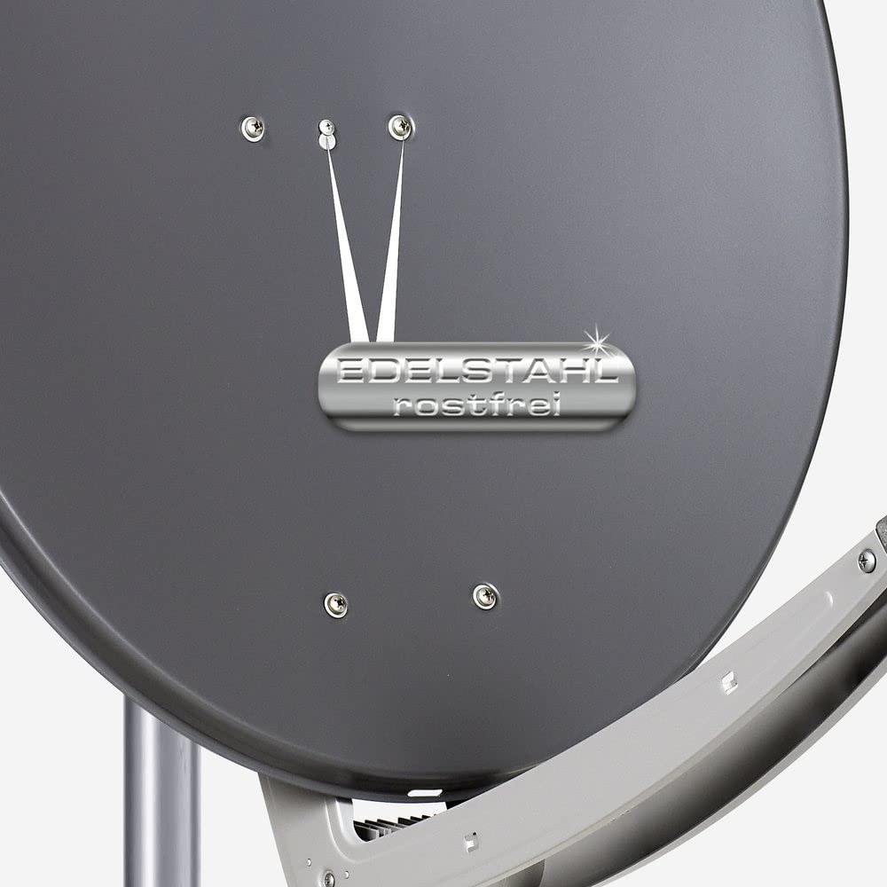 Fuba Sat Anlage 8 Teilnehmer - 2 Satelliten (z.B. Astra/Hotbird) | DAA 780 A Satellitenschüssel 80cm Alu anthrazit (Testergebnis: ausgezeichnet)* + 2X LNB + Multifeed + Multischalter 8 Teilnehmer