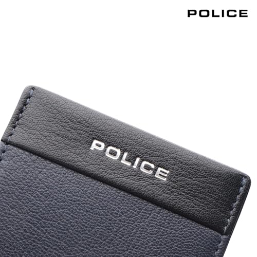 POLICE Rapodo Over Flap Coin Wallet Mens Wallet Genuine Leather Wallet for Men Bifold Purse with Card Holder 4 Credit Card Slots 1 Coin Pocket - Black 8 51ufVh68mtL