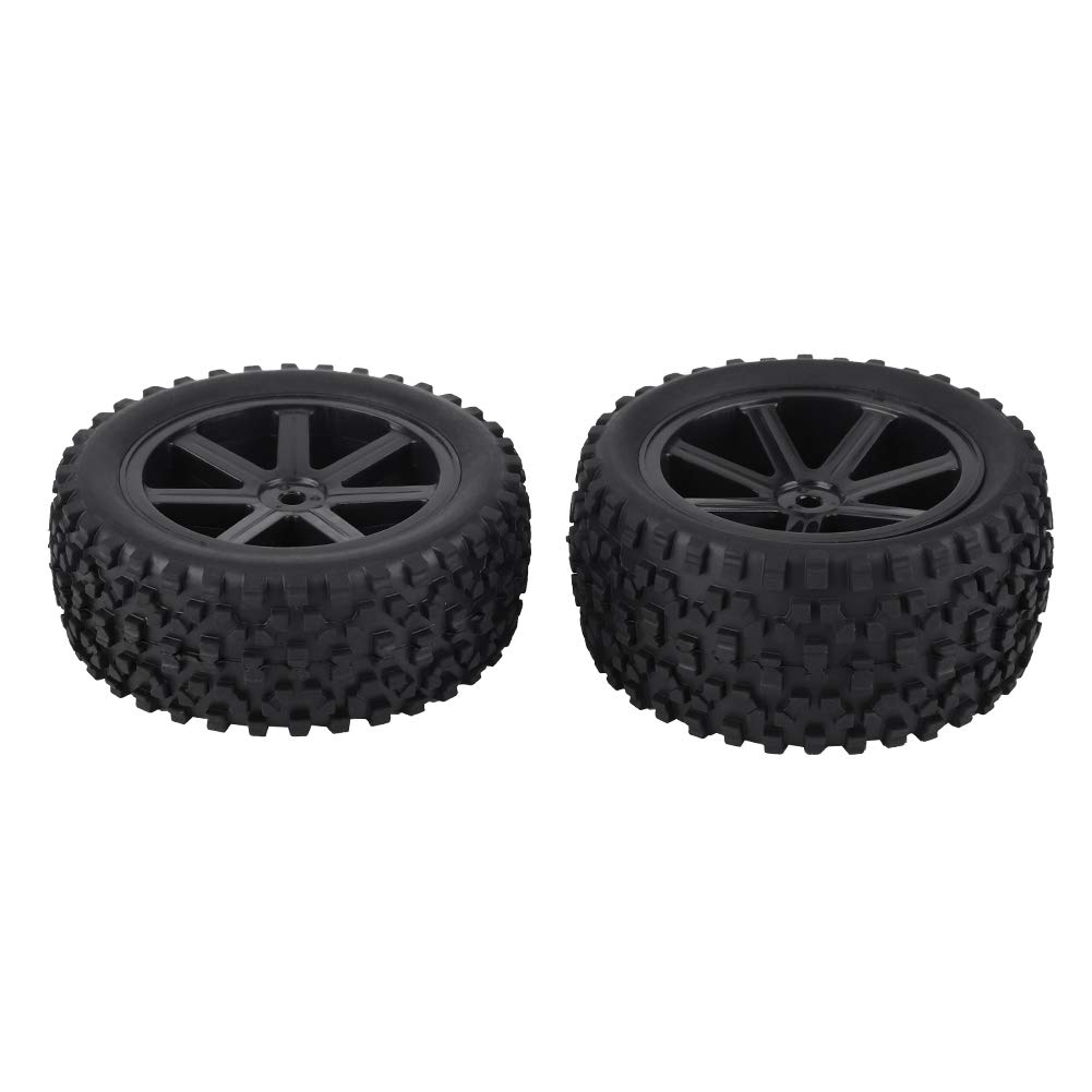 RC Tire, 4pcs 1/10 RC Truck Rubber Tire Wheel Tyre compatible with ZD Racing Buggy Crawler Car RC Wheel Tire (Black)