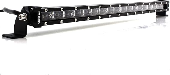 AngelMa Ultra Slim 150w 32 Single Row Led Light Bar - Off Road Spot Beam Polaris RZR UTV 4WD 4X4 Truck Tractor Raptor Bumper Rock Fog Lights