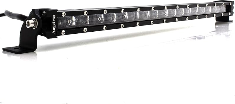 AngelMa Ultra Slim 150w 32 Single Row Led Light Bar - Off Road Spot Beam Polaris RZR UTV 4WD 4X4 Truck Tractor Raptor Bumper Rock Fog Lights