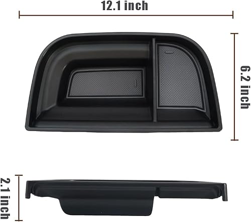 Miniatura 7 de Muslogy Bandeja organizadora de almacenamiento para salpicadero compatible con Ford Maverick 2024 2022-2023 e Hybrid XL XLT Lariat Accesorios