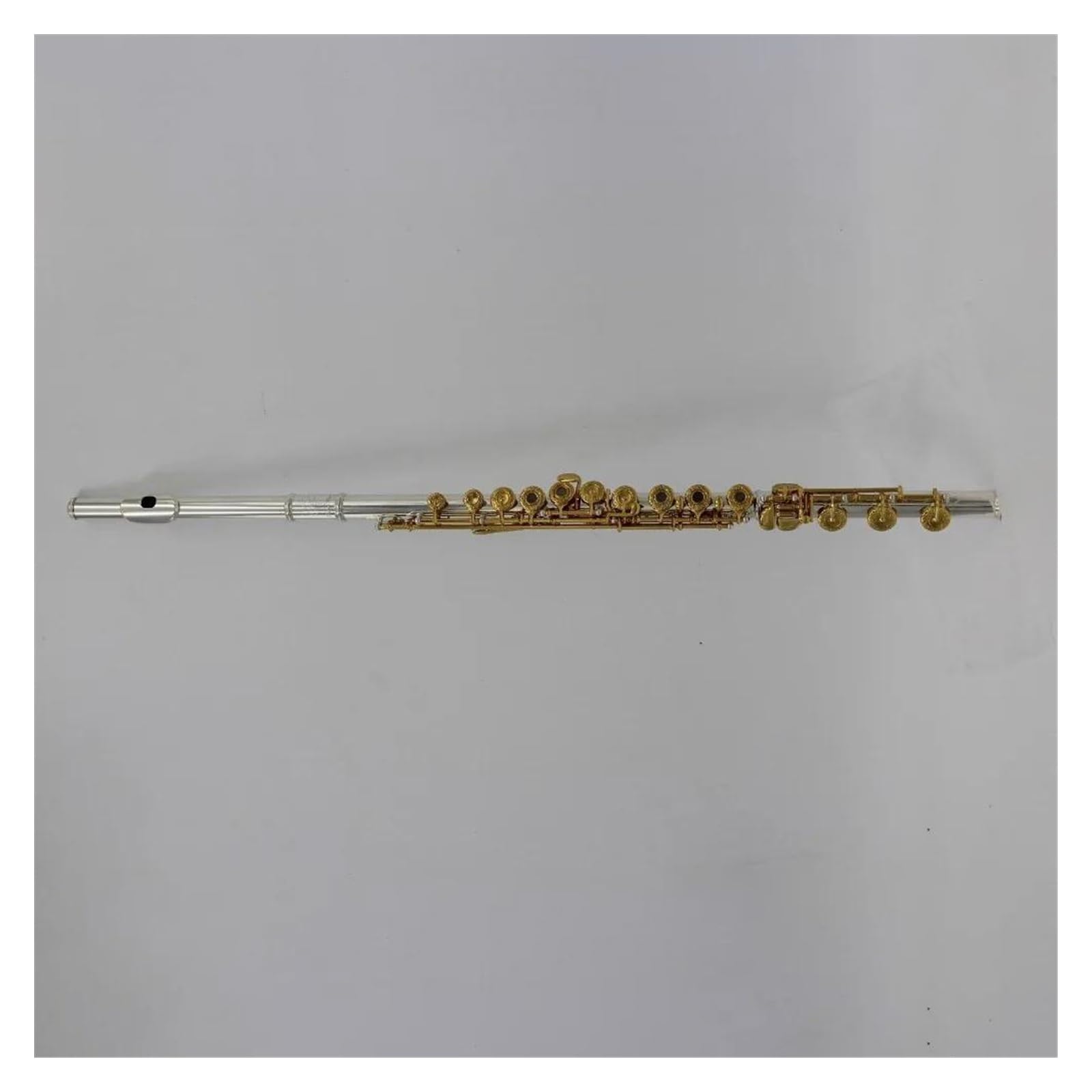 Professionale Flauto Traverso Flauto A Chiave C Placcato Argento Con Piede B A 17 Fori Sfalsati Con Chiavi Francesi Placcate In Oro