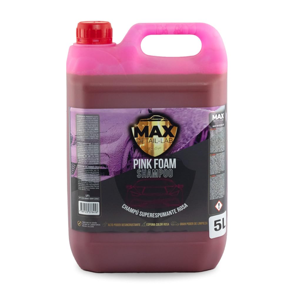 Shampoo Auto Pink Foam MAX DETAIL-LAB - Schiuma Attiva Concentrata Per Prelavaggio Profondo - Foto 11