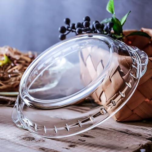 SCWBOEII 2-Pack (7"/8") Glass Baking Dish Set, Round Pie Glass Bakeware Pie Baking Dishes with Handles for Snacks Salads Desserts Dishwasher, Microwave, Freezer & Oven Safe by SCWBOEII - Image 8