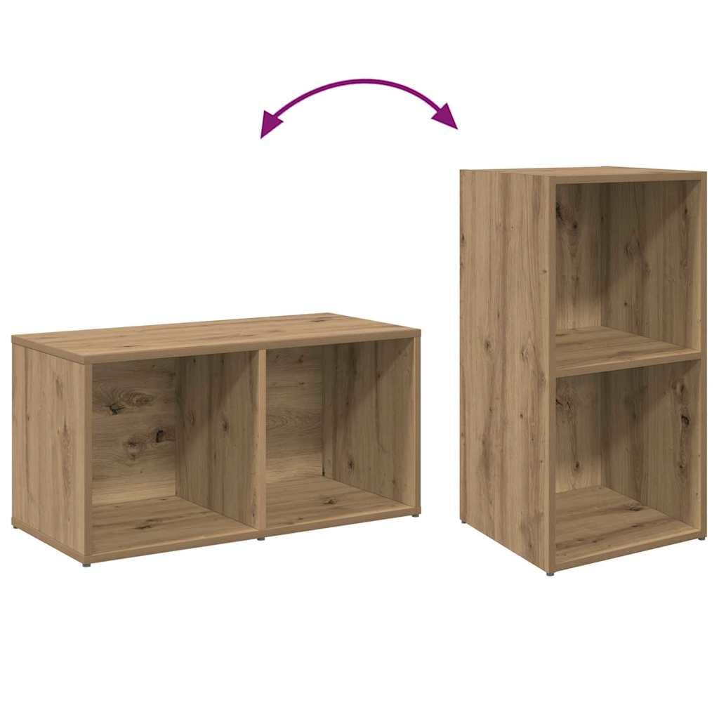 Set di 2 mobili per TV da parete, in rovere Artisan, 37 x 35 x 72