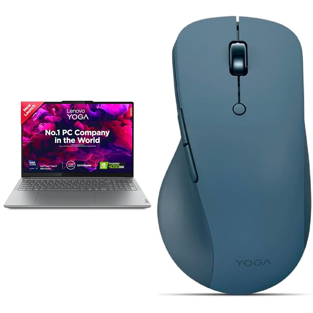 Lenovo Yoga Pro 9 Intel Evo Core Ultra 9 185H Built-in AI 16″(40.6cm) 3.2K IPS 165Hz Touchscreen Laptop (32GB/1TB SSD/NVIDIA RTX 4050…