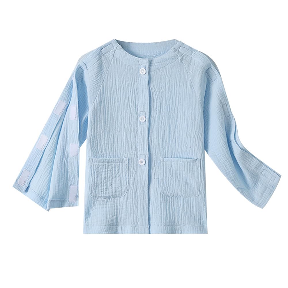 Ropa para Pacientes Infantiles, Manga Larga para Atención Al Paciente, Chaqueta para Discapacitados, con para Quitar, Fácil De Usar Y Quitar, Asistente De Enfermería Hospitalaria