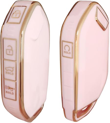 Miniatura 6 de Funda de TPU suave para llavero Kia para Kia Telluride EV5 2023 2024 (rosa)