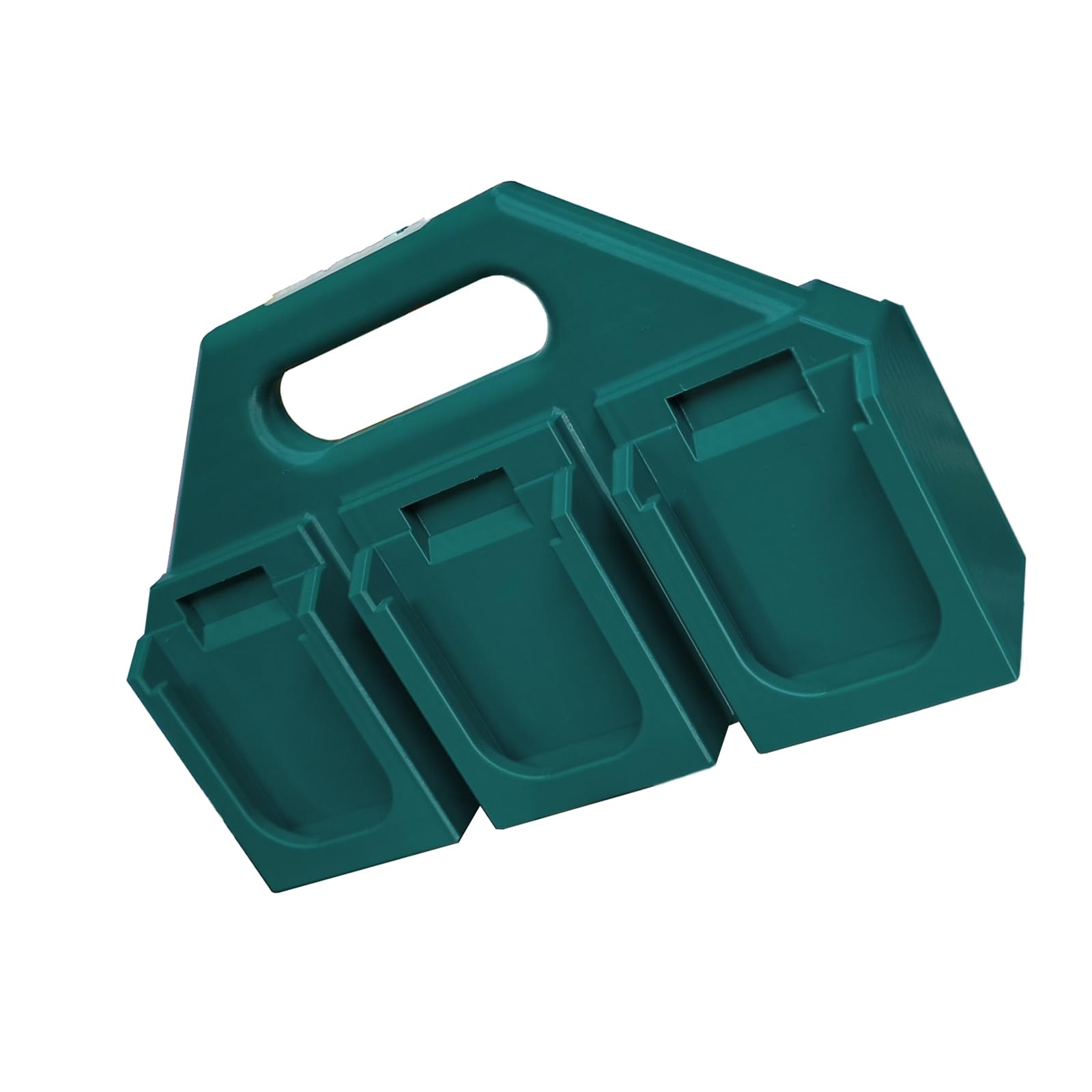 Vdaxvme 6 Slot Green Sturdy Battery Storage System For 18V Batteries Holds 4 Or 6 Cells. Compact Design. Sturdy Organizer. Secure Battery Mounting Platform