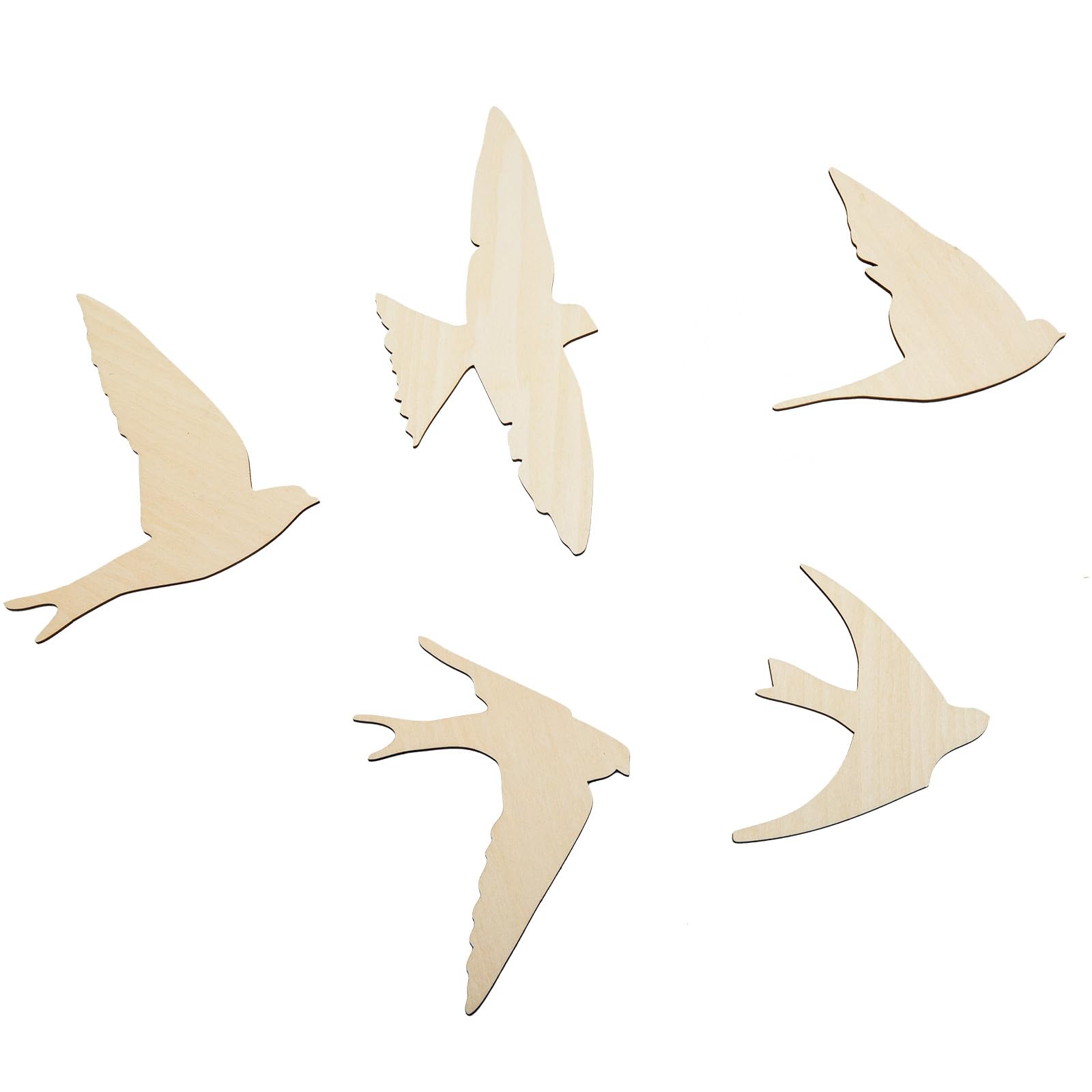Décoration murale en bois faite main, oiseaux bohèmes en vol haut de gamme