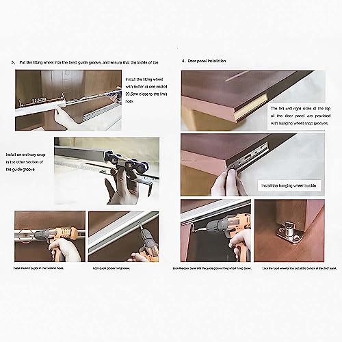 Image of Volo 8 Wheels Door Track roller for C Channel, Hanging Wheel Sliding Door Roller Set (Soft Close)