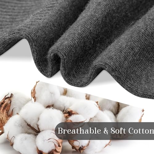 Loritta 5 Pairs Cotton Socks for Women Casual Comfy Crew Sock Stretchy Calf Slouch Boot Socks3