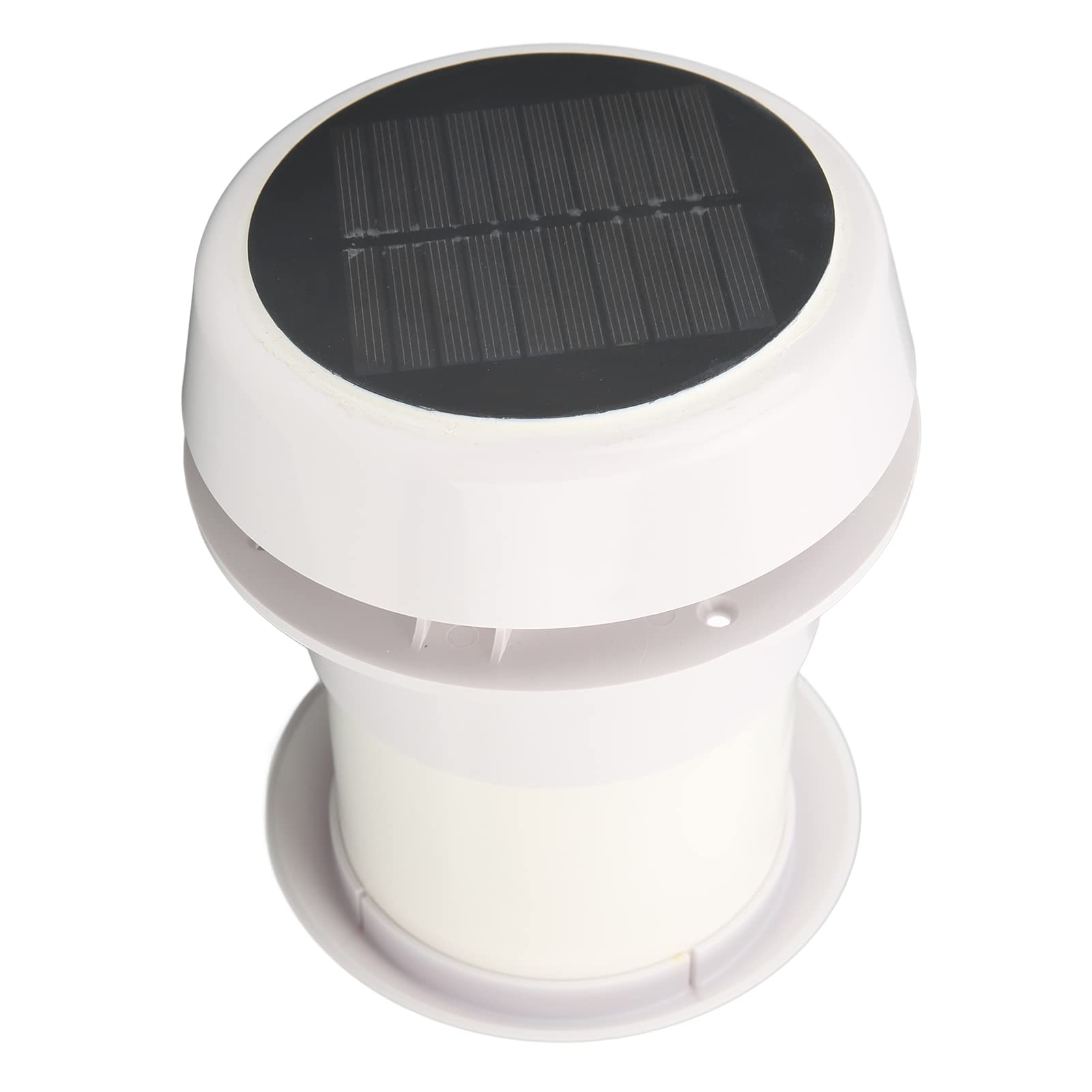 RV Solar Ventilation Fan, 12V RV Vent Fan with Mounting Screws, Solar Powered Exhaust Fan, Solar Powered Ceiling Vent with Fan for RV, Marine, Camper, Shed, Trailer, Boat (White)