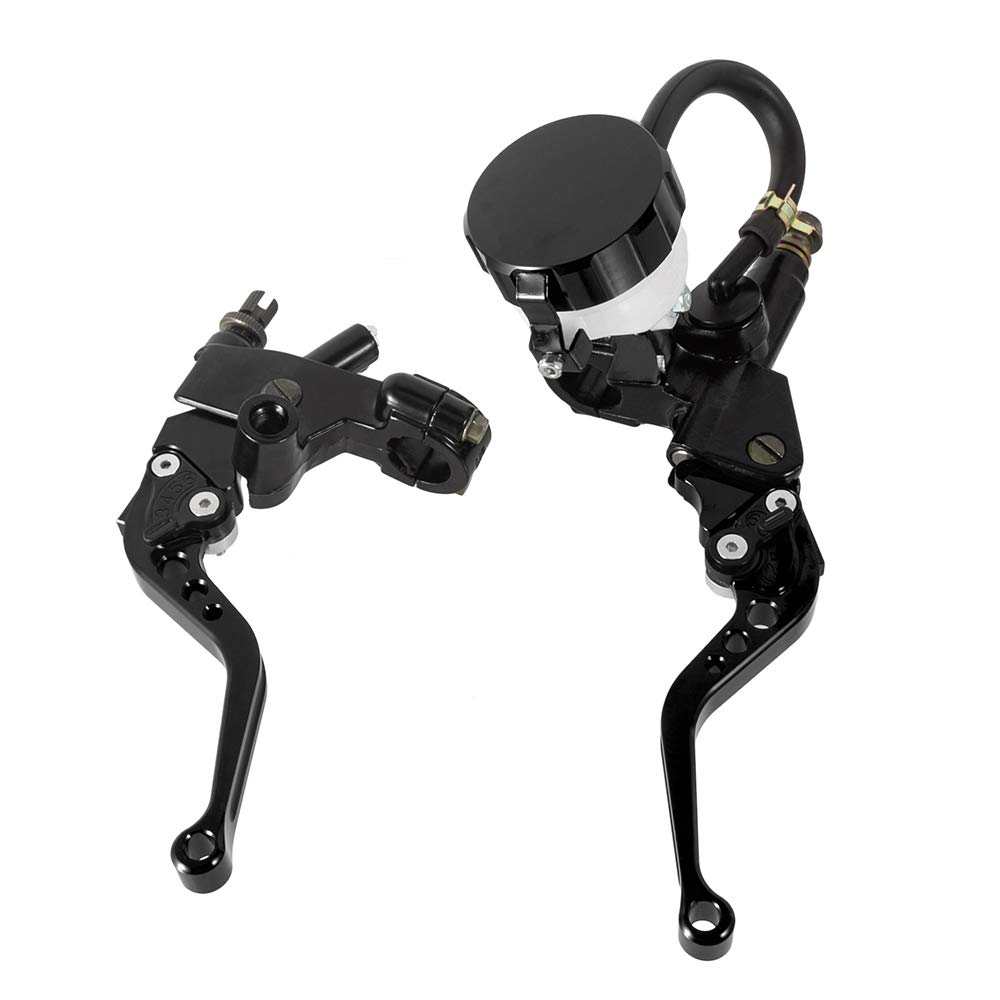 Eamrfvqt Black Brake Clutch Levers, Aluminum Hydraulic Brake Clutch Lever Set