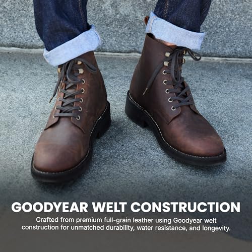 Image of Denali Men's Boot - Premium Full-Grain Leather Ankle Boot with Studded Outsole & Glove-Lined Interior
