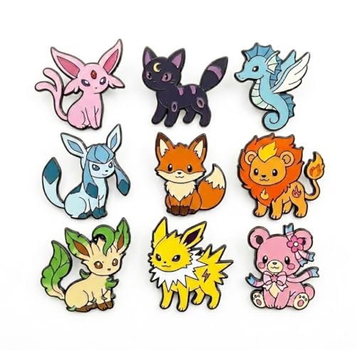 Cute Anime Creature Enamel Pins Set Colorful Cartoon Animal Brooch Collection for Jackets Bags
