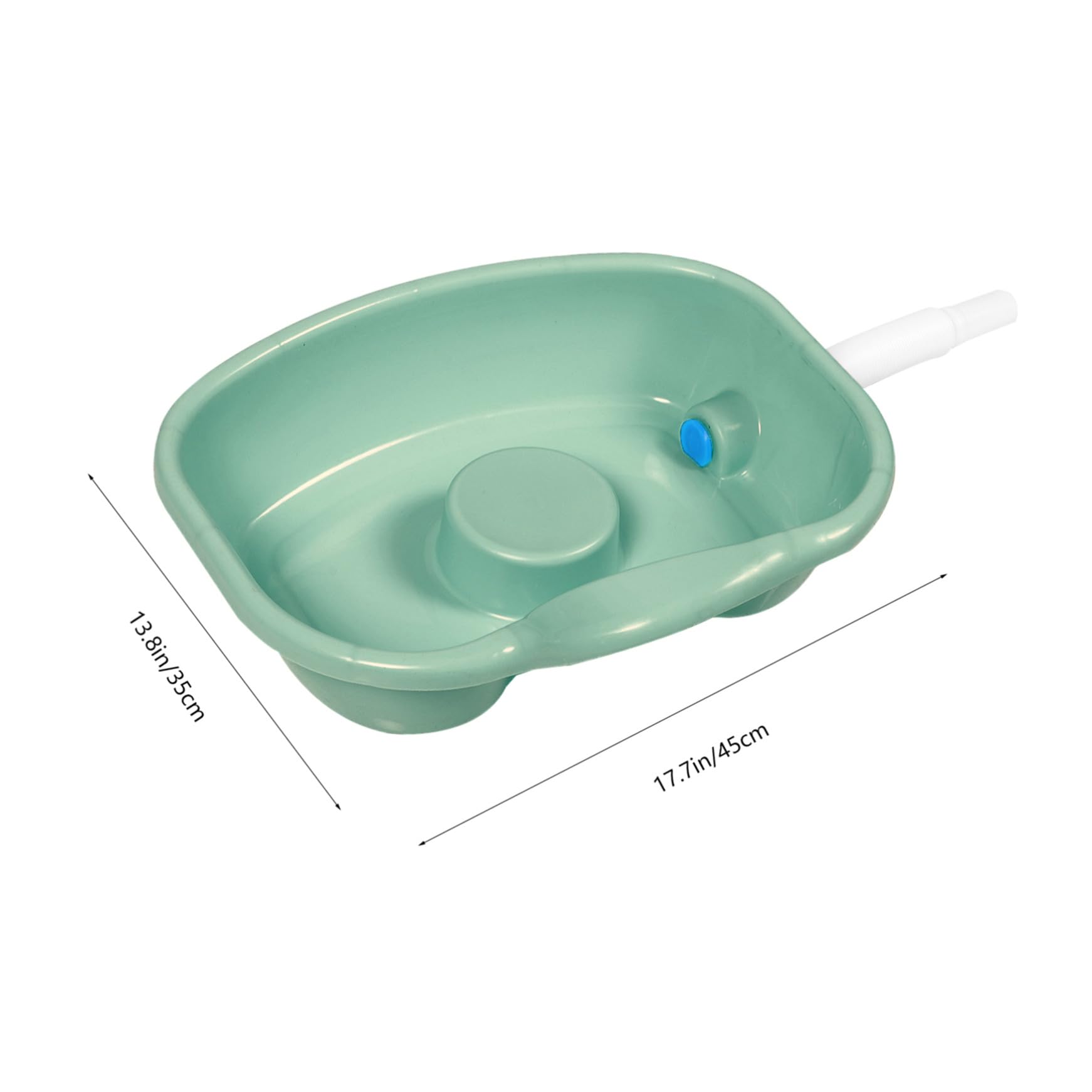Ergonomisches Haarwaschbecken mit Glatter Oberfläche aus Kunststoff und Gebogenem Rand für Bequemes Haarewaschen im Bett für Senioren und Pflegebedürftige
