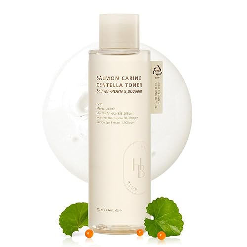 HEVEBLUE Salmon Caring Centella Toner - Salmon PDRN, pH 5.5, Salmon Egg Extract, Centella, Madecassoside, Restore and Rejuvenate, Refine Skin Texture, Low Irritation, Korean Skincare, K-Beauty
