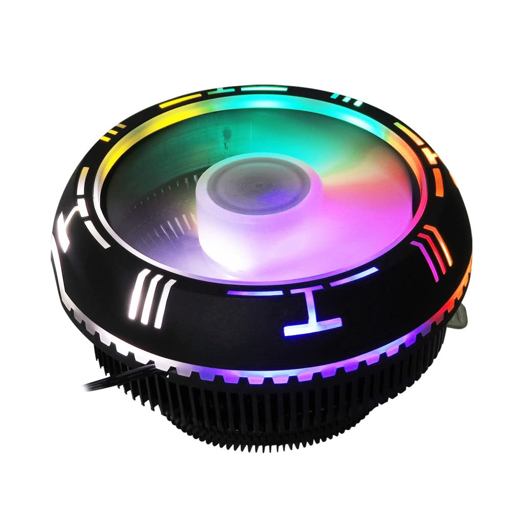 Cooler CPU Intel AMD Gamer LED RGB 120mm Com Pasta Termica + Suporte Intel 775 115X 1200