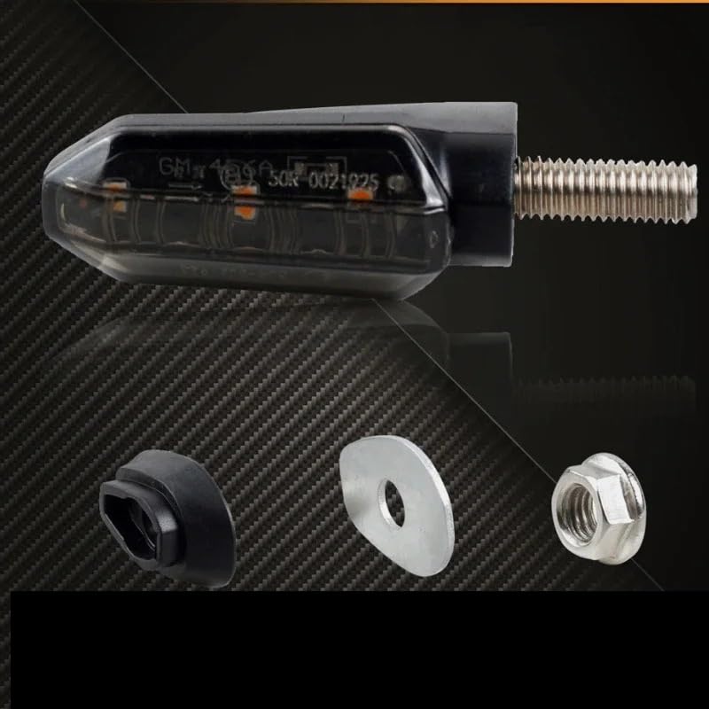 Clignotants moto 8mm 12V avec éclairage ambre haute visibilité pour sécurité nocturne - 6