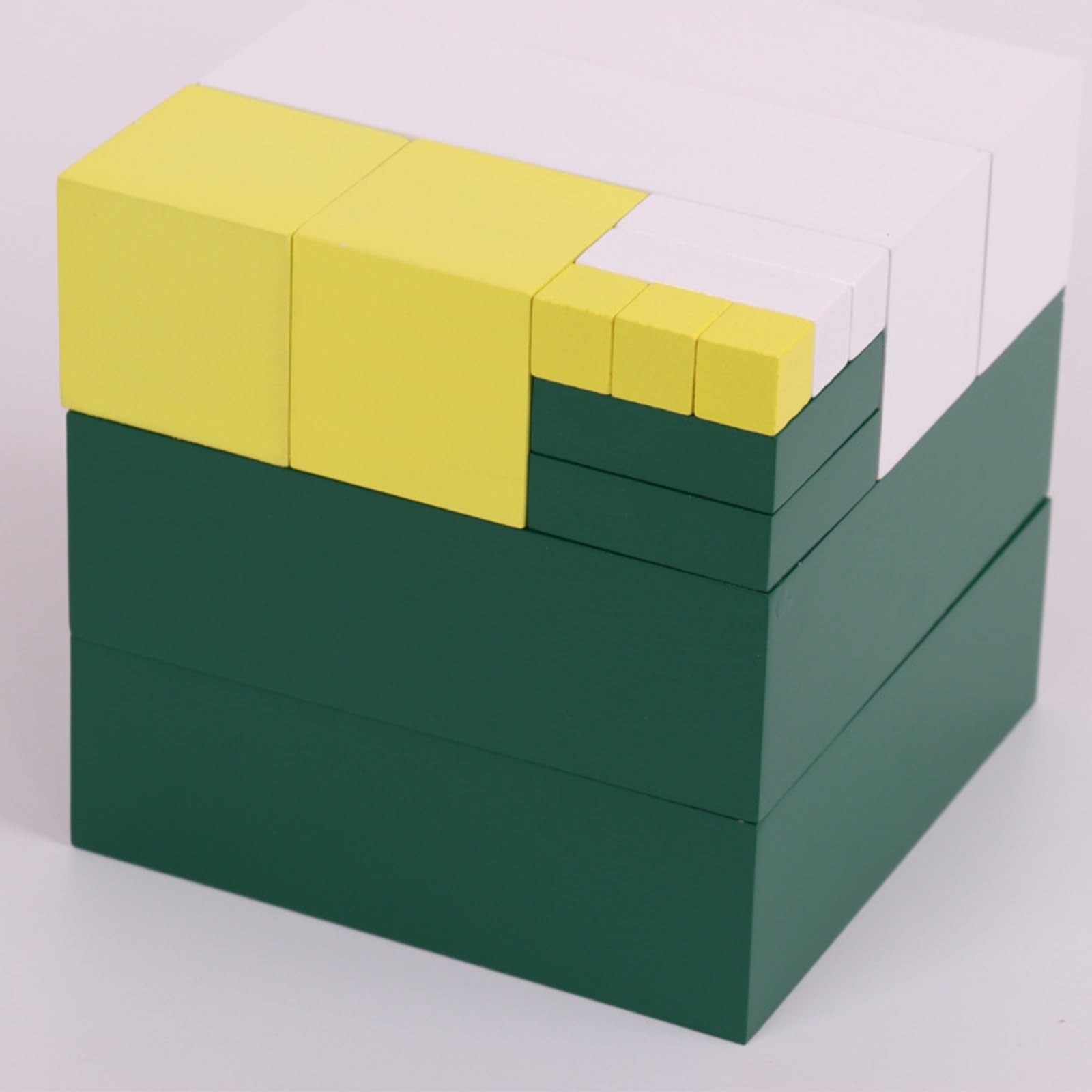 Manipulativo Matemático Child-Centered con Bandeja Apilable Material Matemáticas con Cubos y Prismas Táctil Juguete Educativo para Guarderías