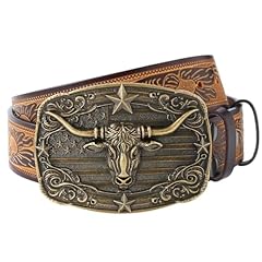 Bronze Bull Buckle/Brown Belt