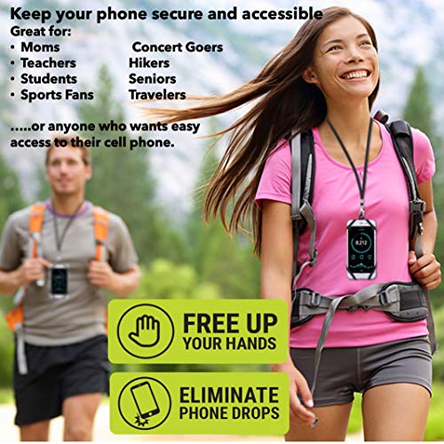 Gear Beast Universal Cell Phone Lanyard - Silicone Cell Phone Holder For Walking W/Neck ﻿Strap, Clear #TOP1