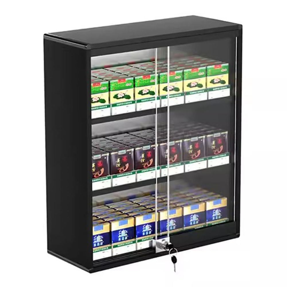Amazon.com: Cigarette Retail Cabinet Commercial Retail Display for Cigar,  Candy, Small Toy Display Case Point of Sale Counter Rack Retail Cabinet  Organizer with Lock and Key ( Color : Black , Size :