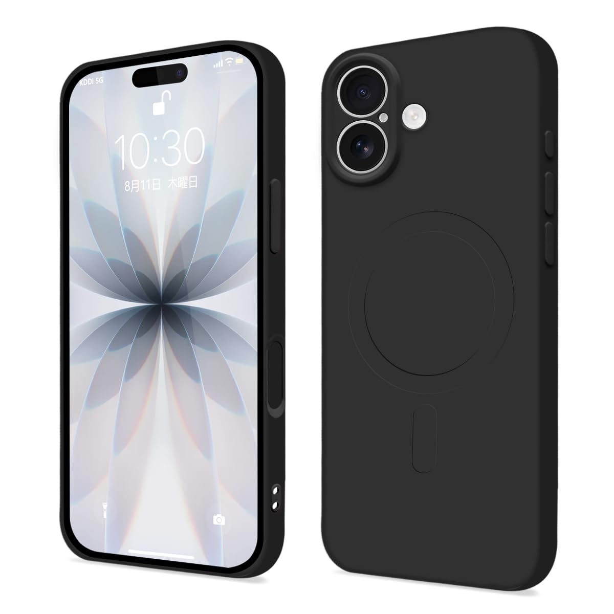 【Majiyana】for iPhone 17 用の ケース MagSafe対応ケース シリコン 耐衝撃 TPU 薄型 カバー 軽量 ストラップホール付き レンズの全面保護 スマホケース 傷つき防止 落下防止 防塵 6.3インチ（ブラック）