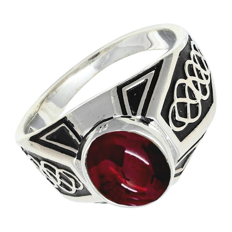 Edelstein Ring silberplattiert für Damen und Herren stilvoll alle Größen Geschenkidee handgefertigter Schmuck CRG1170AA