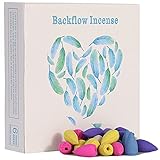 Backflow Incense Cones,Waterfall Backflow Incense Rose Lavender Jasmine Lemon Ocean - 5 Fragrances with 16 Backflow Cones Each Variety Pack by Foucilo