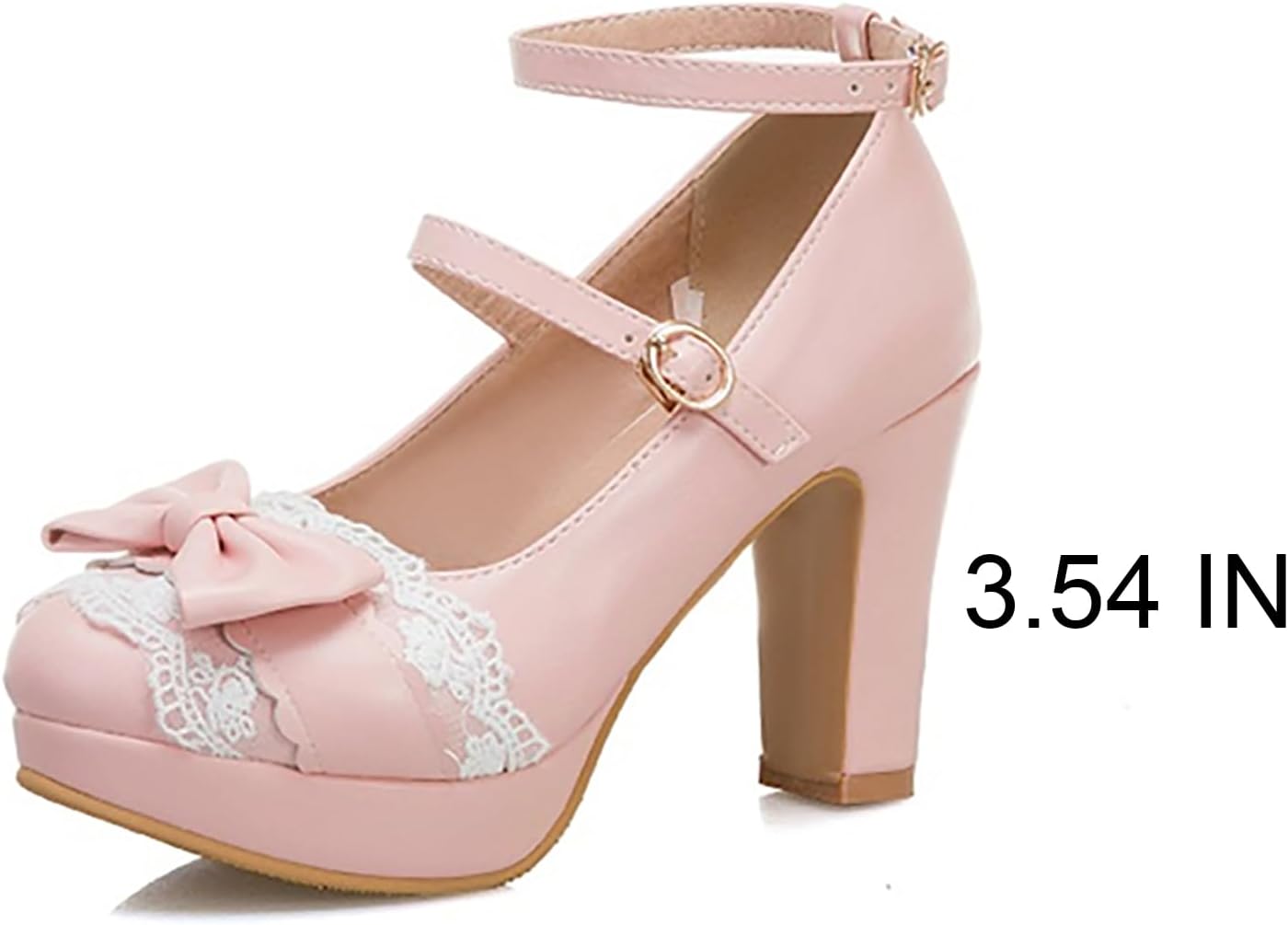 Mary Janes for Women Platform Heels Bow Kawaii Shoes Vintage Dress Pumps - Image 4
