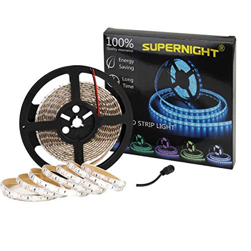 600 LEDs Light Strip Waterproof, SUPERNIGHT 16.4FT Green LED Rope Lighting Flexible Tape Decorate for Bedroom Boat Car TV backlighting Holidays Party (Green) - Thumbnail 6