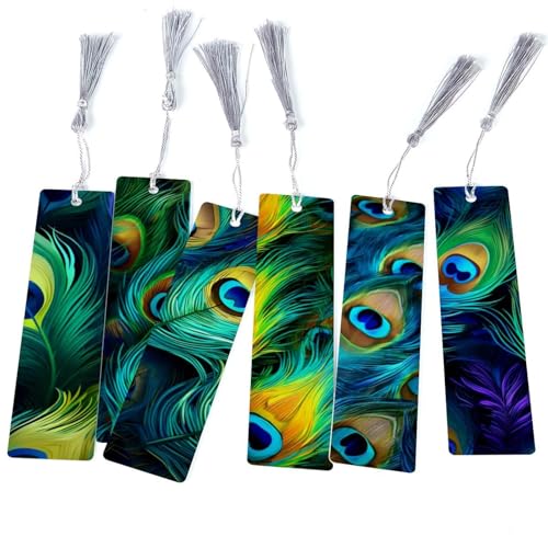 Marque-pages plumes de paon fantaisistes pour savourer vos lectures au calme