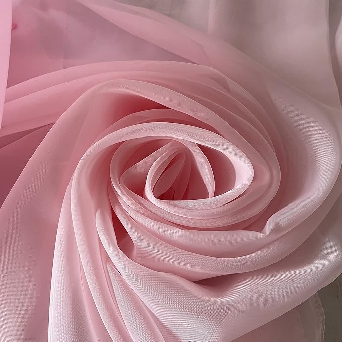 Megachest pair of sheer voile RING top (light pink, 56" wideX48 drop(W142cmXH122cm))